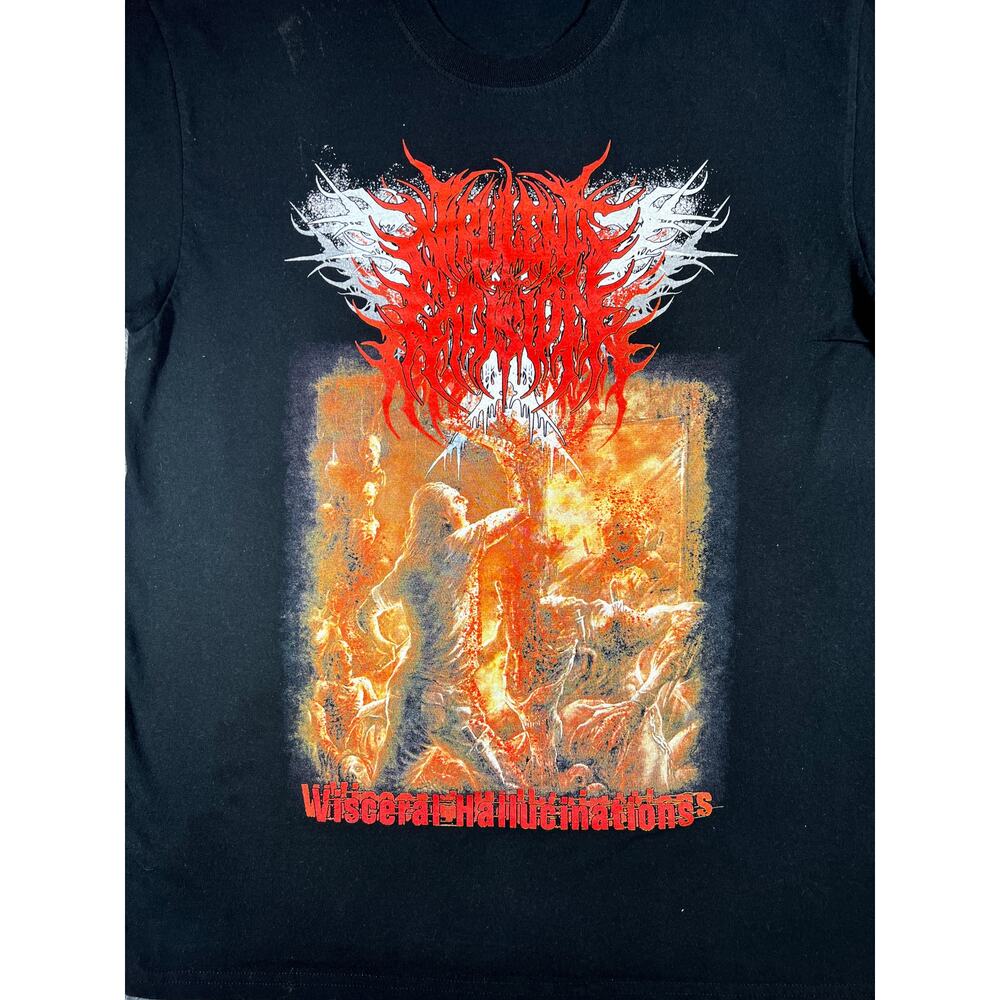 Visceral Hallucinations Metal Band T-Shirt Black Deathcore Medium